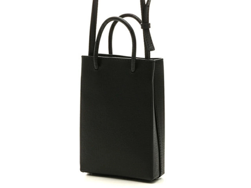 Balenciaga Bag Black Phone Shopping Calfskin Shoulder Black